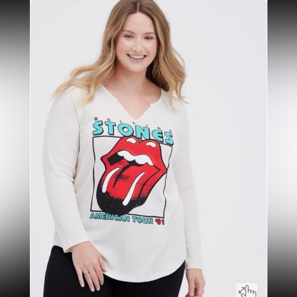 Torrid Rolling Stones Waffle Tee Size 0